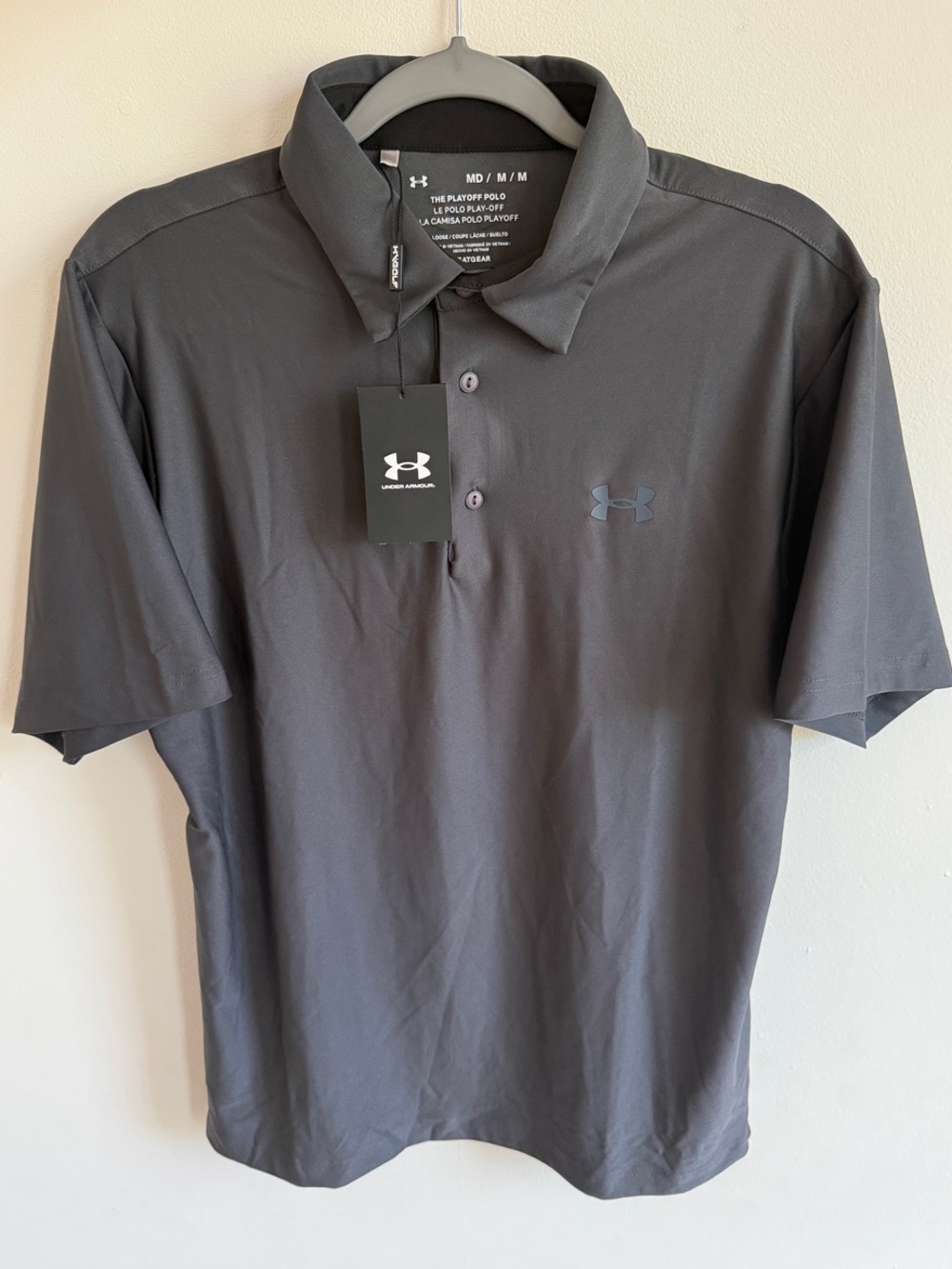 Under Armour Men’s Charcoal Tech Polo